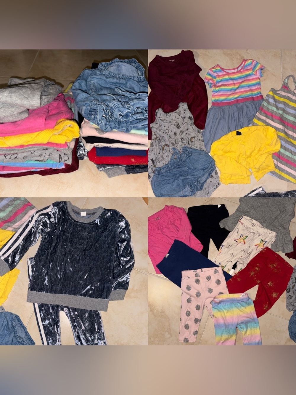 16 pieces girls bundle -Assorted Shirts & Tops/leggings- size 2